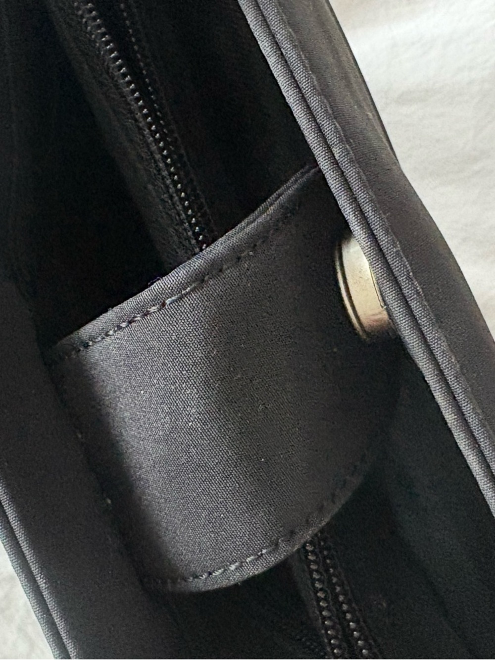 Nine West Black Shoulder Tote with Double Zipper Pockets - Picture 6 of 6